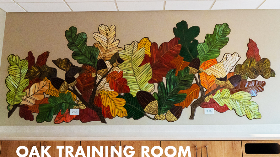 Leaf mosaic located in Oak Training Room